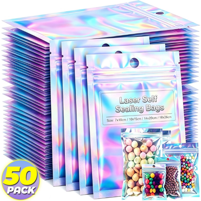 Food Snacks Gifts - Lazerle Kendiliğinden Kapanan Poşetler Film Şekerleme
