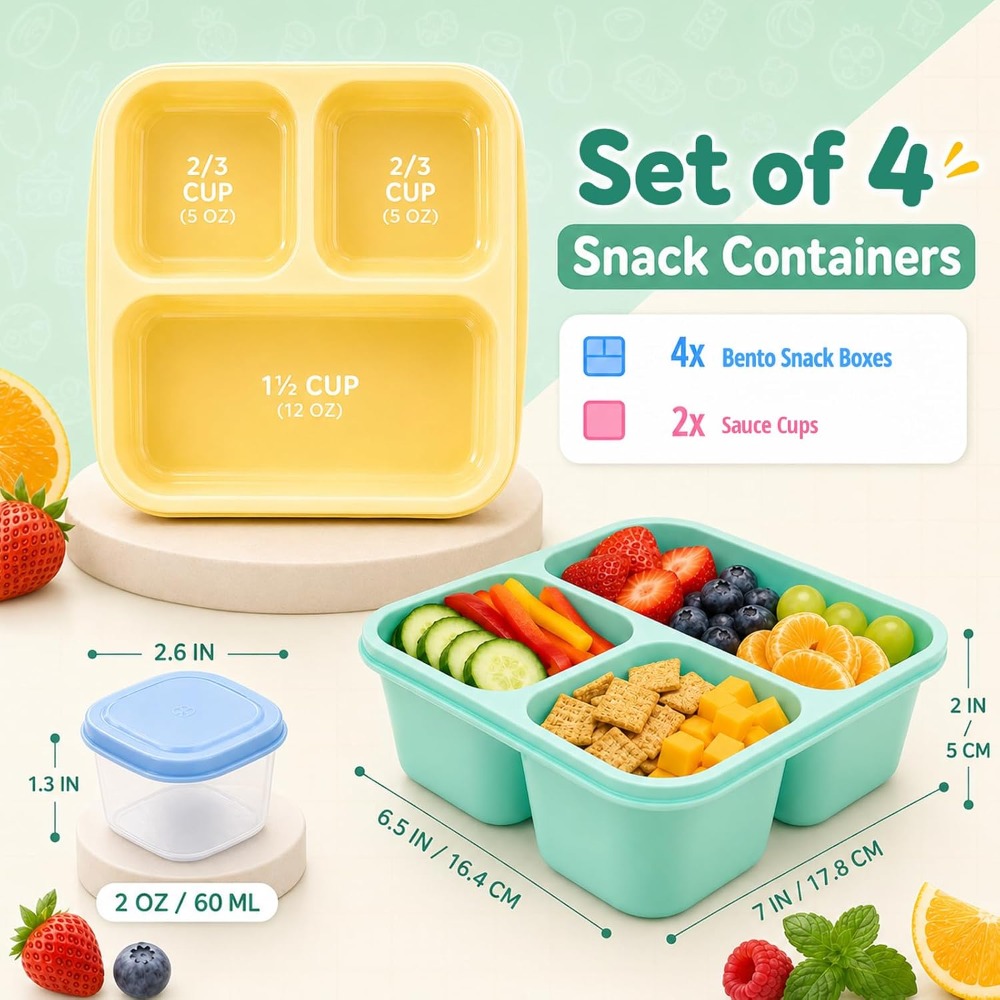 Yetişkinler için 3 Bölmeli Ben - Food Snacks To Eat incelemesi ve fiyatı